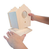 MindWare Make Your Own Birdhouse Kit - Wood Art Kit for Kids - Includes Pre-Cut Wood Pieces and Art Supplies to Assemble and Paint Your Own Bird MindWare