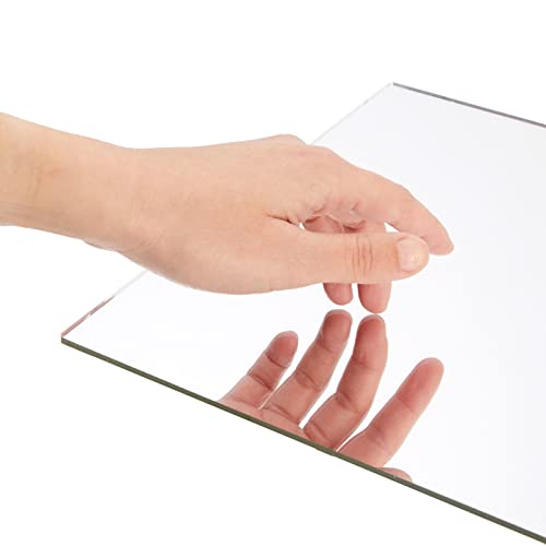 Bright Creations 2 Pack Acrylic Mirror Sheets for Wall Decor, 3mm Shatter Resistant Frameless Tiles for Mounted Mirror, Bedroom, Home Gym, Bathroom, Bright Creations