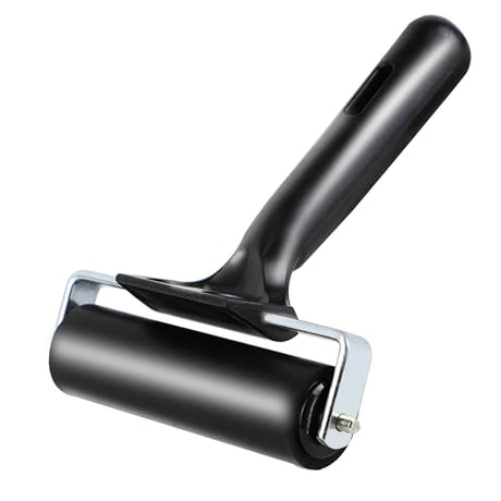 Lydia's Deal Rubber Roller Brayer for Printmaking, Ink Roller Tool Brayer Rollers for Crafting, Printing, Inking and Stamping (4-Inch, Black) Lydia's Deal