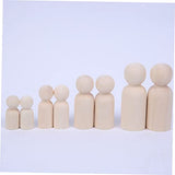 20pcs Wood People for Crafts DIY Painting Dolls Nativity Toys for Kids Family peg Unfinished Wood Ornaments Puppets for Kids Dolls for DIY peg Dolls SEWOART