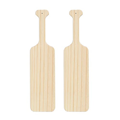 BATTIFE 2Pack 15 Inch Greek Fraternity Paddle, Unfinished Solid Pine Wood Paddles, Wooden Sorority Frat Paddle for Arts Crafts