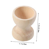 Zerodeko 12pcs Hand Painted Egg Tray Easter Egg Cup Unfinished Egg Cup Easter Egg Holders Montessori Egg Cup Toy Egg Holder for Boiled Eggs Egg Zerodeko