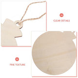 VOSAREA 50pcs DIY Christmas Wooden Hanging Ornaments with Hole Wood Unfinished Cutout Tag Blank Cutouts Natural Wooden Slices for Centerpieces DIY VOSAREA