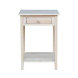 International Concepts Hampton Bedside Table Unfinished IC International Concepts