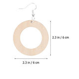 Wooden Dangle Earring Making Kit The Natural Wood Pendants are Made of Wood, Durable and Safe to wear, Also Lightweight, Wont Produce Much Burden to EXCEART