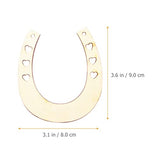 Toyvian 12pcs Unfinished Wood Horseshoe Cutouts Blank Wooden Horseshoe Chips Horseshoe Slices Pieces Wall Decor for DIY Craft Art Toyvian