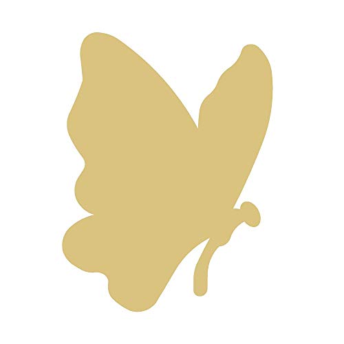 Butterfly Cutout Unfinished Wood Animal Kids Craft Home Decor Easter Door Hanger MDF Shape Canvas Style 4 (12")