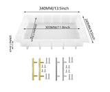 Resin Tray Molds Silicone, 13.5" Large Rectangle Deep Tray Resin Mold & Gold and Silver Handle, Shiny Silicone Tray Board Table Mold for Resin, ModWgGuo