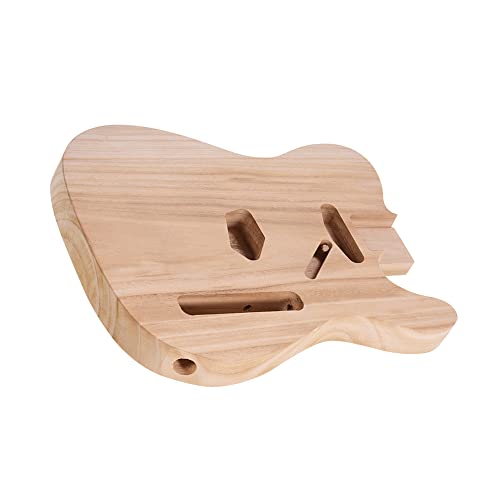 LANRU T02 Unfinished Electric Guitar Body Sycamore Wood Blank Guitar Barrel for Electric Guitars DIY Parts - WoodArtSupply