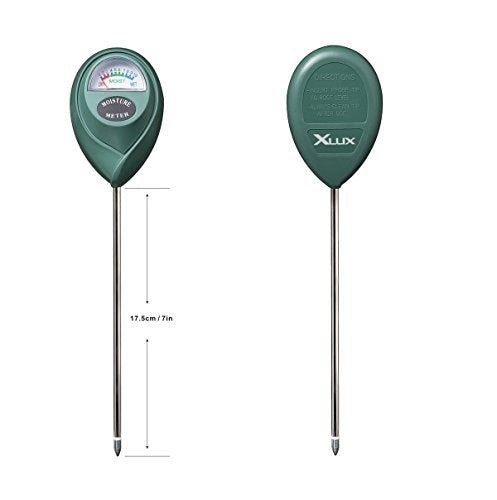 XLUX T10 Soil Moisture Sensor Meter - Soil Water Monitor, Hydrometer for Gardening, Farming, No Batteries Required XLUX