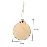 NOLITOY 80 Pcs Christmas Wooden Pendant Christmas Ornaments Unfinished Wood Slices Ornaments Paintable Christmas Hanging Ornaments Wooden Tree Cutout NOLITOY