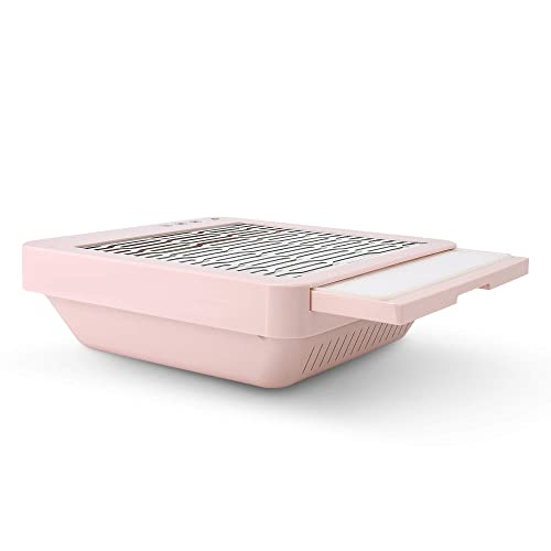 AONOLOVO Nail Dust Collector, Adjustable Suction, Powerful Nail Vacuum Fan Dust Collector Manicure Machine, Dust Collector Nail Tech Salon Use, Pink AONOLOVO