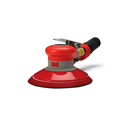 3M Random Orbital Sander - Self Generated Vacuum Sander - 6” x 3/16” Diam. Orbit - Pneumatic Palm Sander - Hook and Loop Pad - For Wood, Composites,