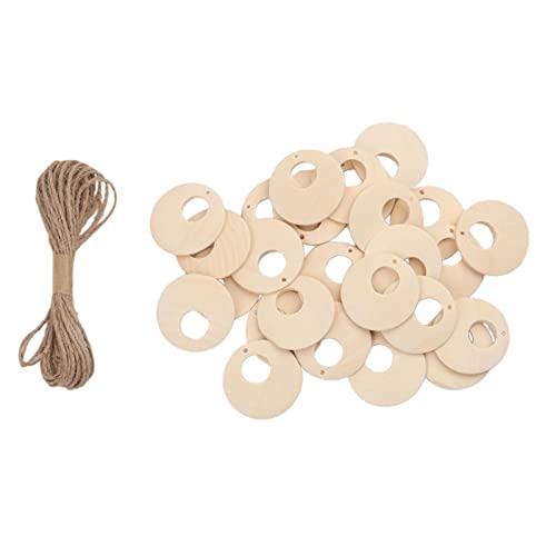 barenx Natural Wood Slices - 81 Pcs Craft Unfinished Wood kit Predrilled with Hole Wooden Circles for Arts Christmas Ornaments DIY Crafts