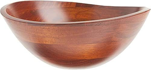 Lipper International Cherry Finished Wavy Rim Beechwood Serving Bowl for Fruits or Salads, Matte, Small, 7.5" x 7.25" x 3", Single Bowl, 30.43Fl oz - WoodArtSupply