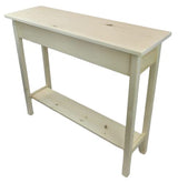 60" Unfinished Pine Wall, Foyer, Sofa, Console, Hall Table With Bottom Shelf Generic