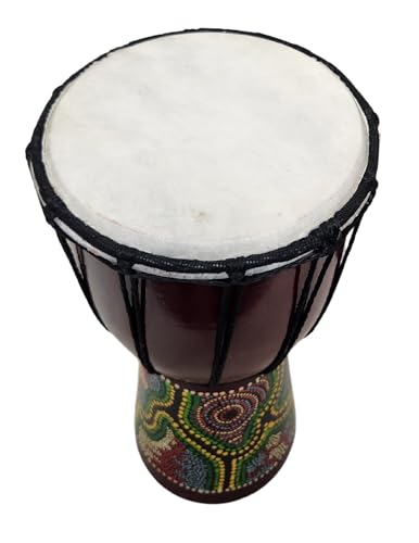 DJEMBE DRUM BONGO CONGO 12" HAND CARVED AFRICAN ABORIGINAL WOOD HAND PAINTED IMPORTER DIRECT TO YOU BEST PRICE FOR THE QUALITY