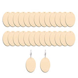 Unfinished Wood Blank Earrings 50pcs Wooden Craft Drop Dangle Earrings for DIY Jewelry Making Materials TOYANDONA