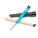 OX Tools Pro Tuff Carbon Marking Pencil Mechanical Construction Pencil Value Pack 4 Leads Included & Pencil Holder with Sharpener Belt Clip OX Tools