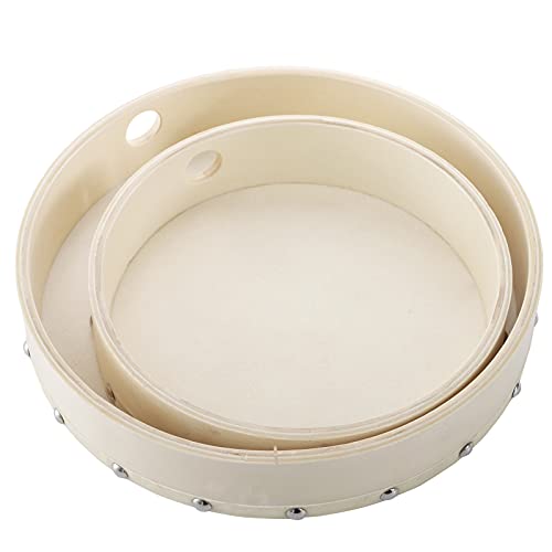 Foraineam 10 Inch & 8 Inch Hand Drum Musical Hand Percussion Wood Frame Drum with Drum Stick Foraineam