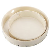 Foraineam 10 Inch & 8 Inch Hand Drum Musical Hand Percussion Wood Frame Drum with Drum Stick Foraineam