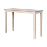 International Concepts Shaker Sofa Table, Unfinished IC International Concepts