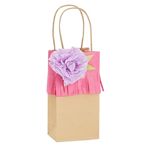 Juvale 50-Pack Small Brown Gift Bags with Handles - Small Kraft Paper Bags for Birthday, Retail, Crafts (3.5x2.4x7 in) Juvale