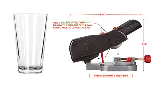 JOUNJIP Mini Miter Cut-Off Chop Saw for Hobby Miniature Model Making, Arrow Shafts, Zinc Stained Glass Came, 223/5.56 Brass - Cuts Max. 1/2"High x - WoodArtSupply