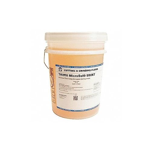 TRIM CUTTING & GRINDING FLUIDS MS590XT/1 Advanced Technology Aerospace Semisynthetic , 5 gal Jug, Amber - WoodArtSupply