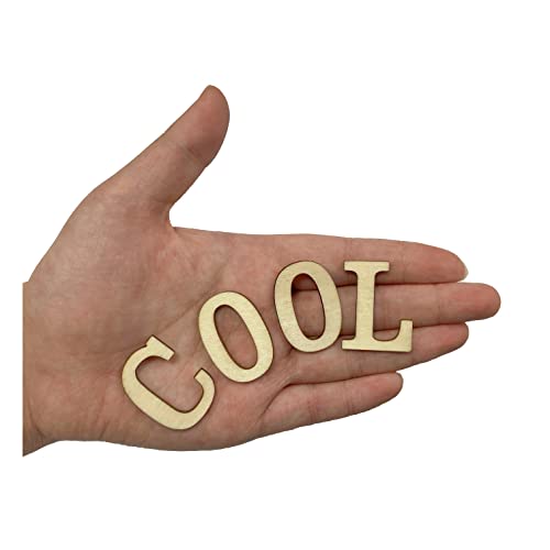 306 Pieces 1-1/4 Inch(1.25") Small Unfinished Wooden Letters and Wooden Numbers Decorative Font Alphabet Letters for Scrapbooking DIY Crafts Homemade Cregugua