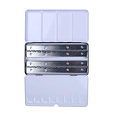 MEEDEN Empty Watercolor Tin Palette, Large Travel Metal Paint Box with 52 Pcs Half Pans MEEDEN