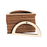 ALL SIZES BULK (12pc to 100pc) Unfinished Wood Wooden Hollow Semicircle Semi Circle Frame Laser Cutout Dangle Earring Jewelry Blanks Charms Ornaments Texan Wood Crafts