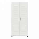 Systembuild Evolution Loxley 36" Wide 2 Door Shiplap Cabinet in White SystemBuild