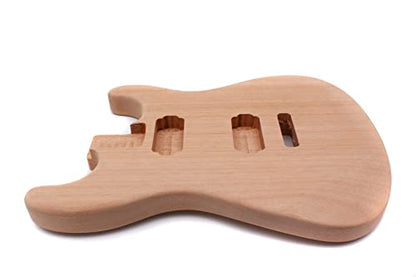 Electric guitar Body whole Piece of Mahogany Wood Unfinished HH Style for diy - WoodArtSupply