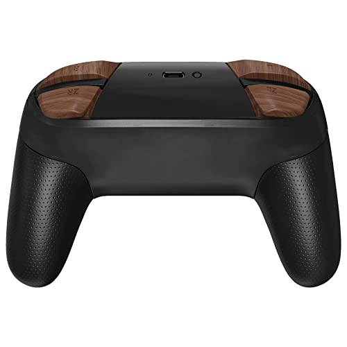 eXtremeRate Wood Grain Repair ABXY D-pad ZR ZL L R Keys for Nintendo Switch Pro Controller, DIY Replacement Full Set Buttons with Tools for Nintendo - WoodArtSupply