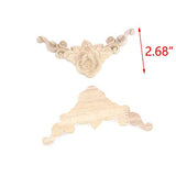 T Tulead Furniture Appliques Wooden Onlay Decorative Appliques 100x100mm Rose Pattern Unfinished Corner Onlay Pack of 4 T Tulead