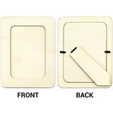 IFAMIO 2 Pack Wooden DIY Photo Frame Tabletop Wood Picture Frames Unfinished Solid Wood Picture Frames on Stand 4" x 6" Paintable Blank Rectangle IFAMIO