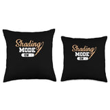 Pyrographer Artist & Woodburner Apparel For Men Woodburning Shading Mode On Funny Pyrography Throw Pillow, 16x16, Multicolor Pyrographer Artist & Woodburner Apparel For Men