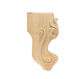 FarBoat 6" Height Unfinished Solid Wood Furniture Legs Replacement Sofa Couch Chair Feet Carved Wood Feet Coffee Table Cabinet Feet Set of 4 FarBoat