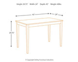 Signature Design by Ashley Kimonte Rectangular Dining Room Table, Black Signature Design by Ashley