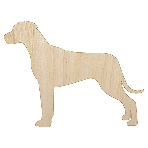 Rhodesian Ridgeback Dog Solid Unfinished Wood Shape Piece Cutout for DIY Craft Projects - 1/4 Inch Thick - 6.25 Inch Size Sniggle Sloth