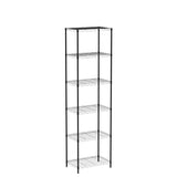 HOMEFORT 6-Tier Wire Shelving, 6 Shelves Unit Metal Storage Rack, Durable Organizer, Perfect for Pantry Closet Kitchen Laundry Organization (Black) HOMEFORT