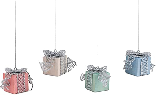 Unfinished Christmas Tree Ornaments with Screws 1-3/4-inches, Pack of 6 Pre-Drilled Cubes, Wooden Blocks for Crafts & DIY Decor, by Woodpeckers Woodpeckers