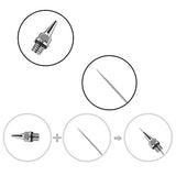 SAGUD Airbrush Nozzle Needle Cap 0.2mm 0.3mm 0.5mm Replacement Accessories Parts with Wrench for Air Brush Spray Gun Kit SAGUD