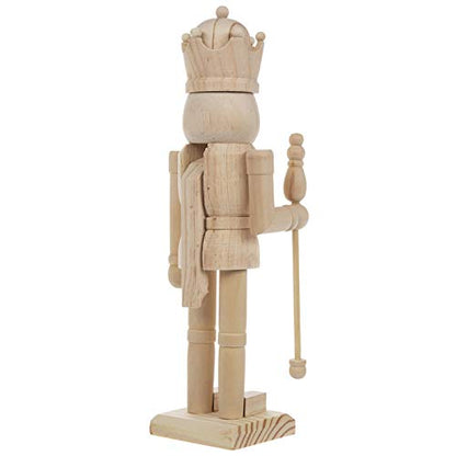 Wood Nutcracker With Staff Christmas Decoration Gift