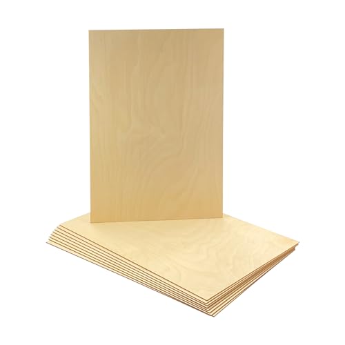9 Pack 1/16 X 12 X 17 Inch Thin Birch Plywood Sheets for Lasercuting DIY Crafts Project
