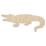 Alligator Crocodile Solid Unfinished Wood Shape Piece Cutout for DIY Craft Projects - 1/4 Inch Thick - 4.70 Inch Size Sniggle Sloth