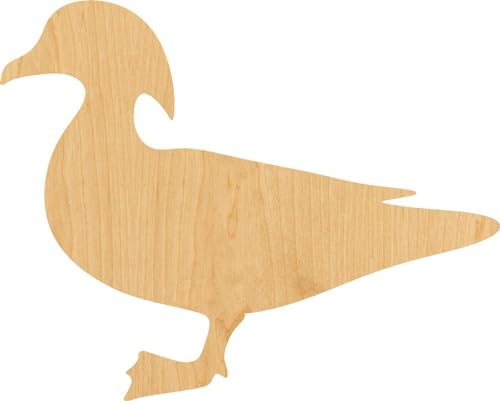 3 Pcs Wood Duck Supply 3" Wooden Shape Ornaments Unique Unpainted Smooth Surface Unfinished Laser Cutout Wood Sheets Boards for Crafts 1/8 Inch Thick WoodArtSupply