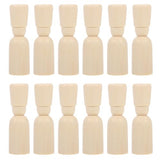 MAGICLULU 20pcs Wood Peg Doll Unfinished Wooden Dolls Blank Wooden Peg Dolls Natural Unpainted Wood Figures for Art Craft Painting DIY Projects MAGICLULU