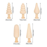 jojofuny Unfinished Wooden Trees 10pcs, Wooden Trees for Crafts Wood Blank Painting Tree Toy Aesthetic Tree Decoration 10pcs jojofuny